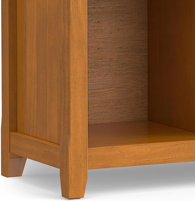 SIMPLIHOME Acadian Console Table - 57 Inch Wide Solid Wood 8-Cube Storage Sof...