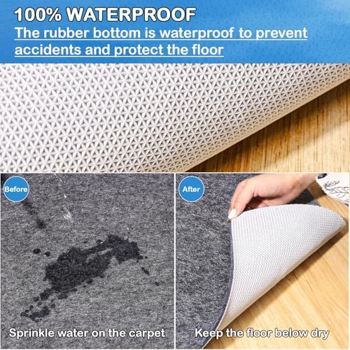 Non-Slip Rug Pads 8 x 10 ft, 100% Waterproof Extra Large Area Rugs Non Skid R...