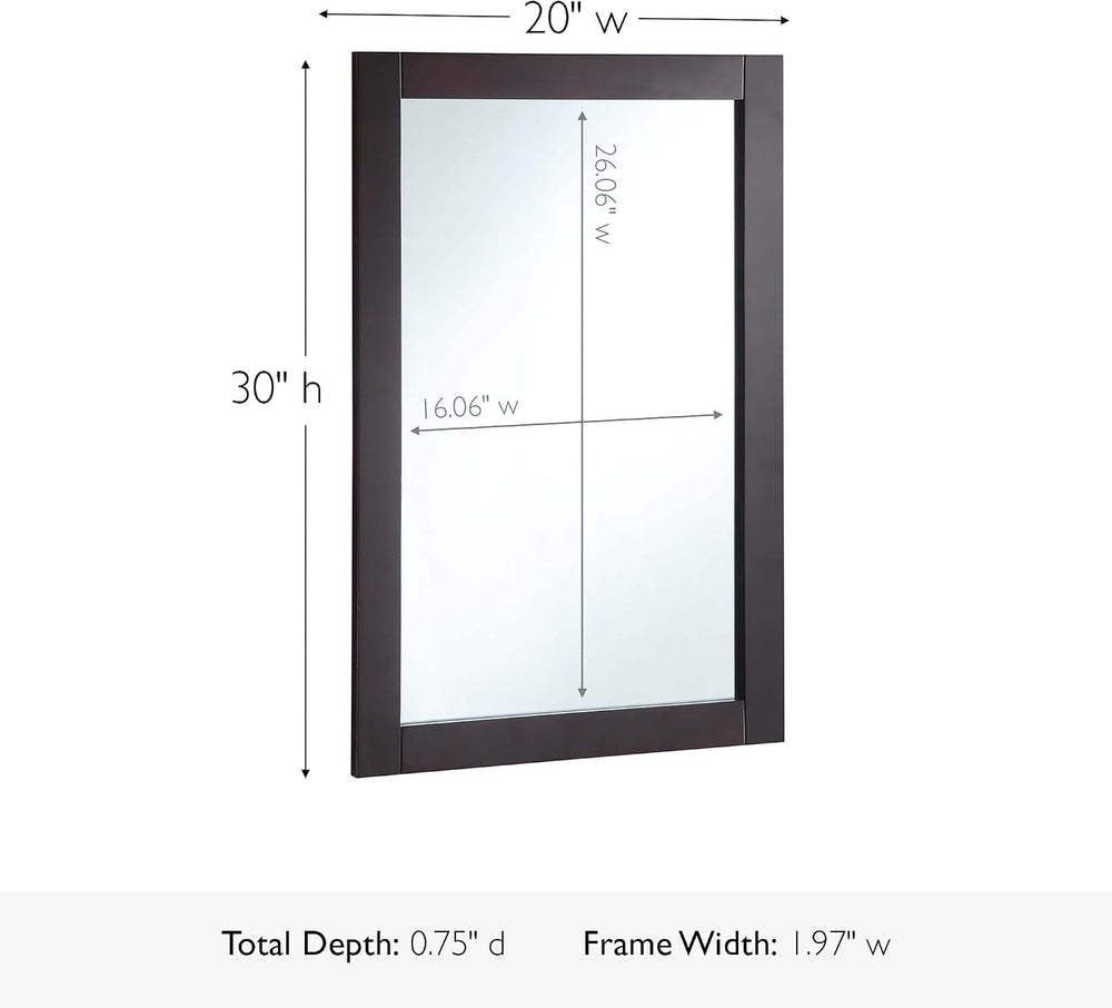Design House Shorewood Rectangular Wall Accent Mirror – 30-Inch H X 20-Inch L...