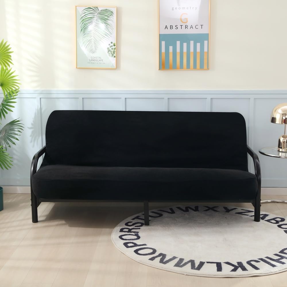 OctoRose Full Size 54x75x8inch 3 Side Zipper Classic Soft Micro Suede Futon C...