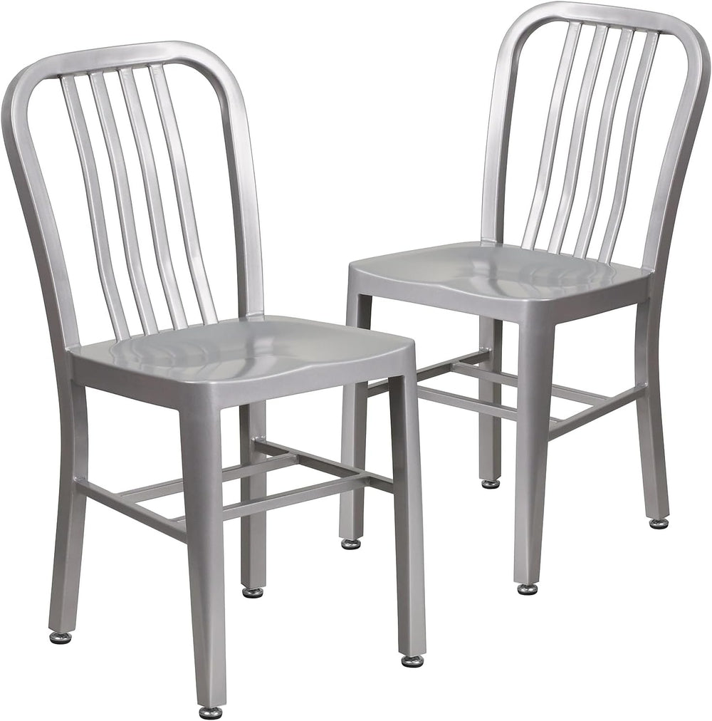 Flash Furniture Gael Indoor/Outdoor Modern Metal Dining Chairs, Commercial-Gr...