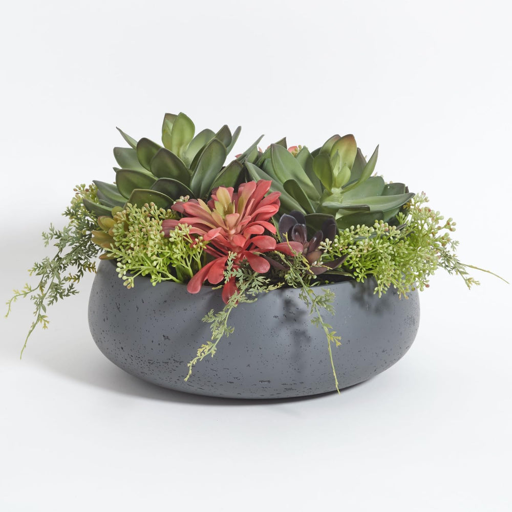 CG Hunter Faux Succulent Arrangement, Premium Artificial Indoor Plant Enhance...