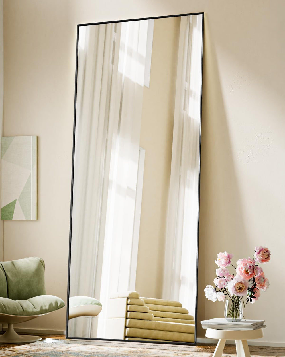 BEAUTYPEAK Full Length Mirror, 71"x26" Standing Hanging or Leaning ...