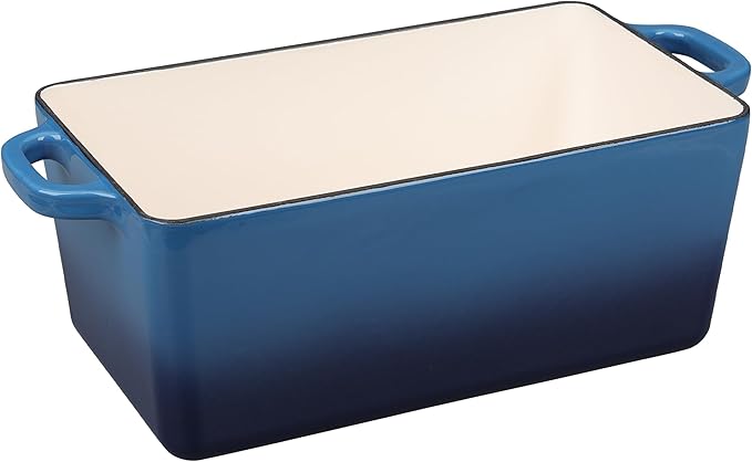 EDGING CASTING Enameled Cast Iron Dutch Oven, Oblong Bread Oven