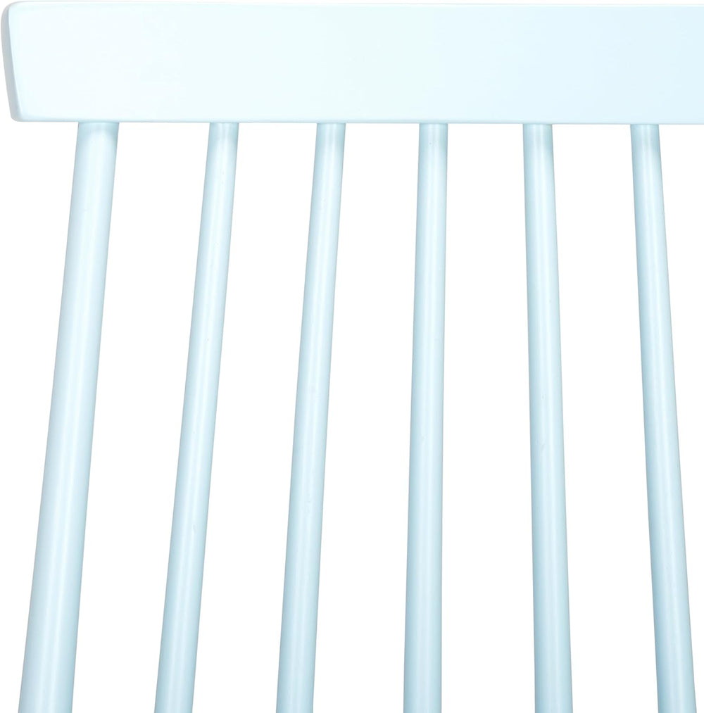 SAFAVIEH Furniture - Burris Side Chair Set of 2 - Pale Blue - Solid Wood - Mo...
