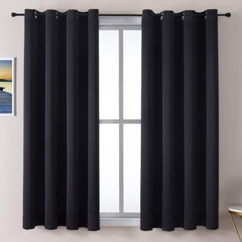 ChrisDowa Blackout Curtains for Bedroom and Living Room 63 Inches Long