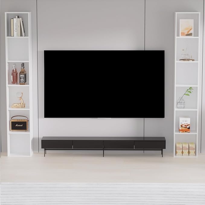 Tall Narrow Bookshelf 6-Tier Bookcase,70.5" Skinny Thin Corner Shelf Sli...