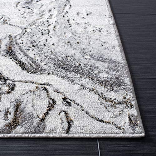 SAFAVIEH Amelia Collection Area Rug - 10' x 14', Grey & Gold, Mod...