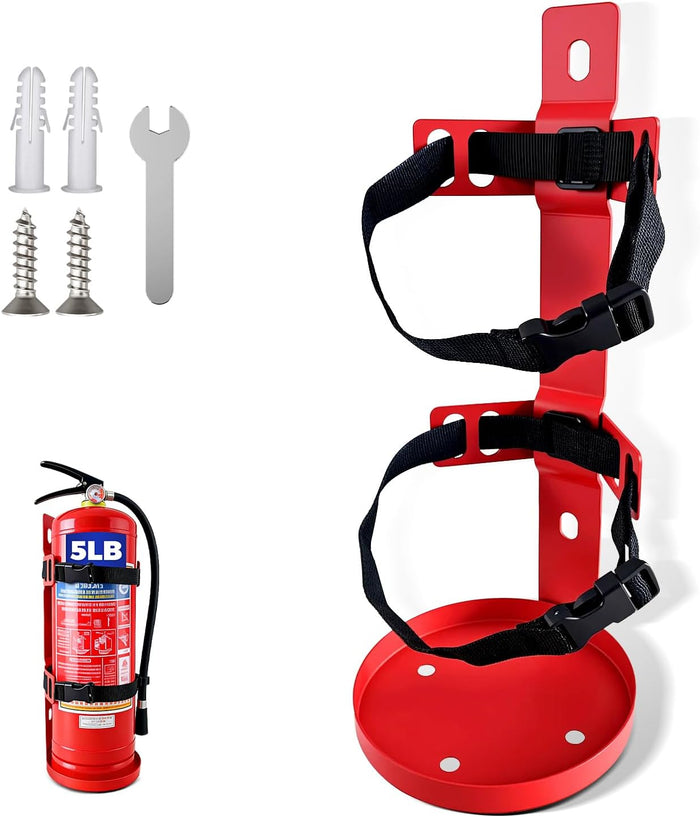 Fire Extinguisher Wall Mount Bracket, Heavy Duty Quick Release Metal Holder for 5 lb Extinguishers(1 Pack)