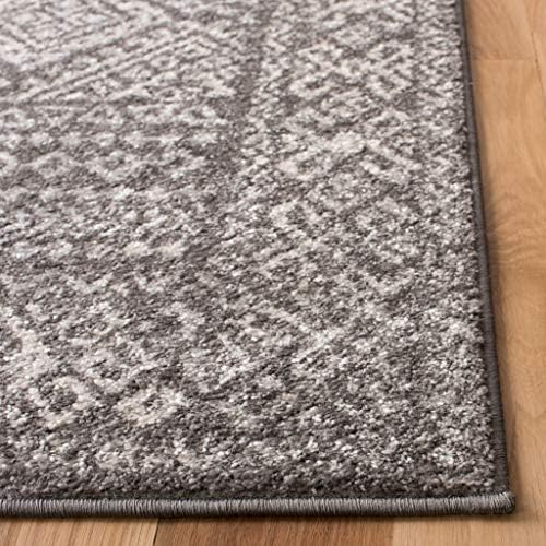 SAFAVIEH Tulum Area Rug 8x10, Textured Large Dark Grey & Ivory TUL264F