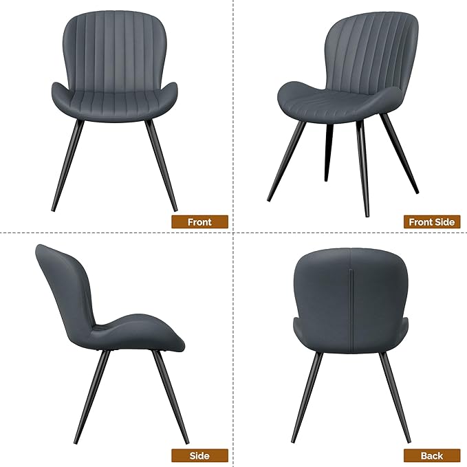 Dining Chairs Set of 2 Modern Fabric Dining Room Chairs Upholstered Dining Ch...