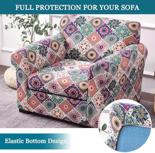FUANGUI 2 Piece Chair Covers Armchair Arm Covers Chair Couch Covers