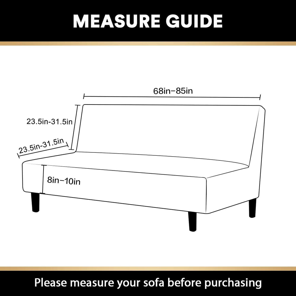 PrinceDeco Stretch Armless Futon Cover Futon Slipcover Full Queen Size Futon ...
