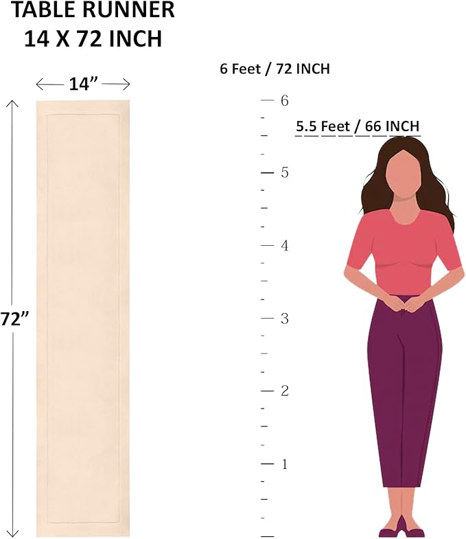 Solino Home Linen Purple Table Runner 72 Inches Long - 100% Pure Linen Hemsti...