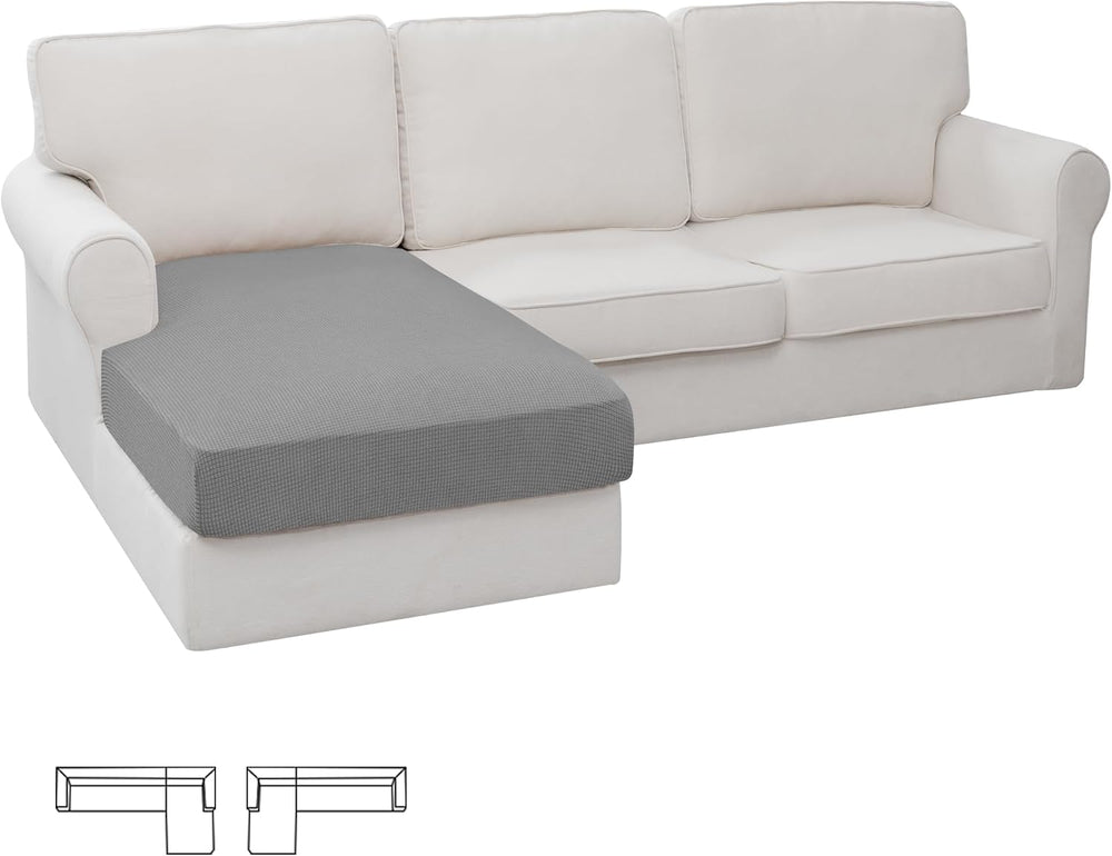 Easy-Going Stretch Sectional Couch Covers 1 Piece Chaise Lounge Slipcover L