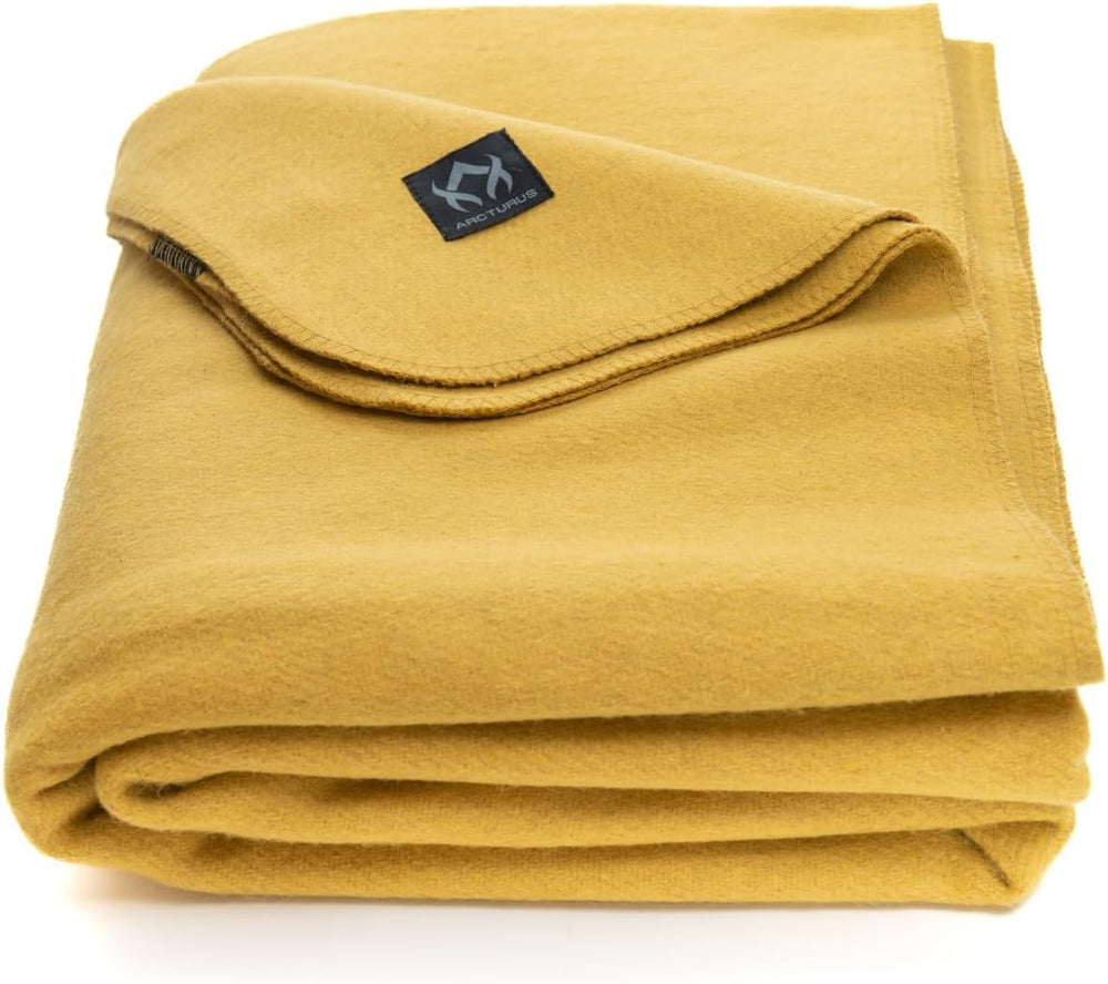 Arcturus Military Wool Blanket - Warm, Thick, Washable - Great for Outdoors, ...