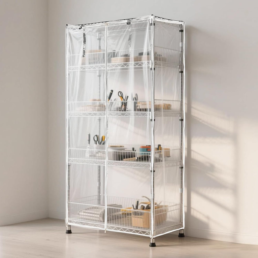 Waterproof Shelf Cover,Durable Dustproof Storage Wire Rack Covers,Outdoor She...