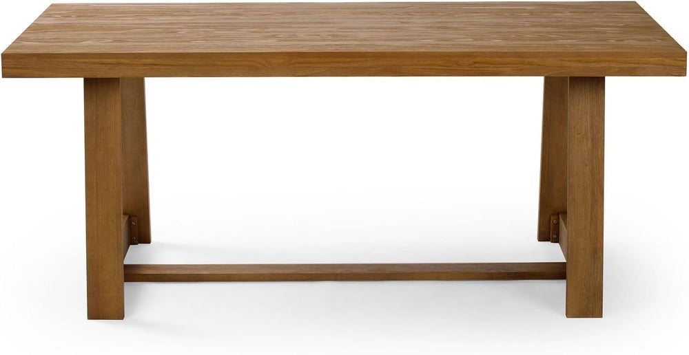 Plank+Beam Classic 72 Inch Dining Table, Rectangular, Pecan Wirebrush | Non-T...
