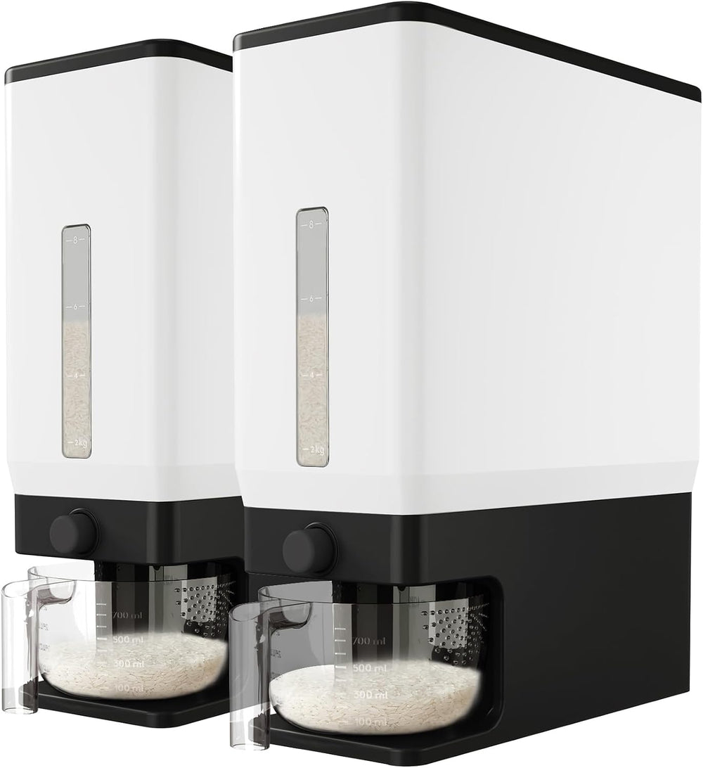 Lifewit 2 Pack Rice Dispenser 25 Lbs, Rice Storage Container Sealed Moisture
