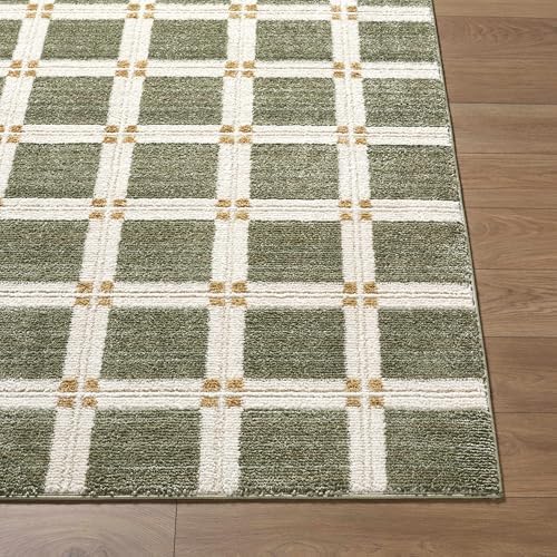 Hauteloom Talos Living Room, Bedroom Area Rug - Contemporary Geometric Square...