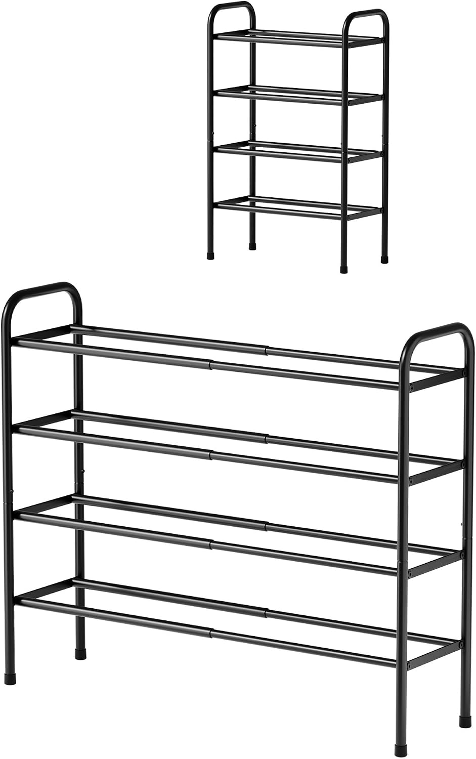 Kitsure Extendable Shoe Rack - 2-Tier Adjustable Metal Shoe Organizer, Sturdy...