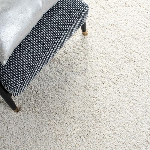 SAFAVIEH Milan Shag Collection Runner Rug - 2' x 6', Ivory, Solid Des...