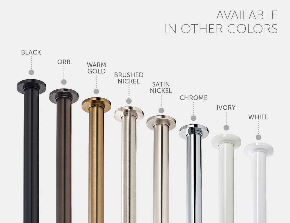 Ivilon Tension Curtain Rod - Spring Tension Rod for Windows or Shower, 54 to ...