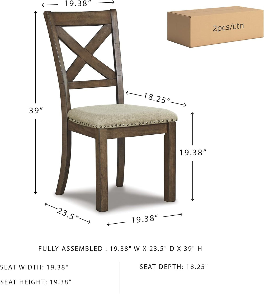 Signature Design by Ashley Moriville Modern Farmhouse 19" Upholstered Di...