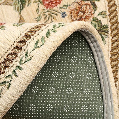 UKELER Luxury Soft Rustic Floral Round Area Rugs for Dinning Room Living Room...