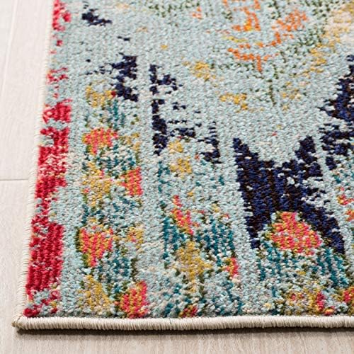 SAFAVIEH Madison Collection Area Rug - 10' x 14', Blue & Orange, ...