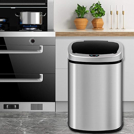 Dkeli Kitchen Trash Can for Bathroom Bedroom Home Office Automatic Touch Free