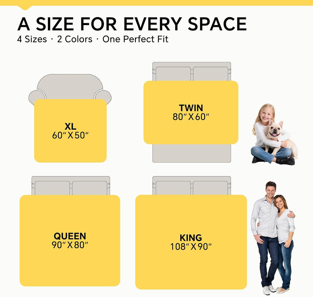 Luciphia Waterproof Blanket for Bed Twin Size 60"x80", Reversible F...