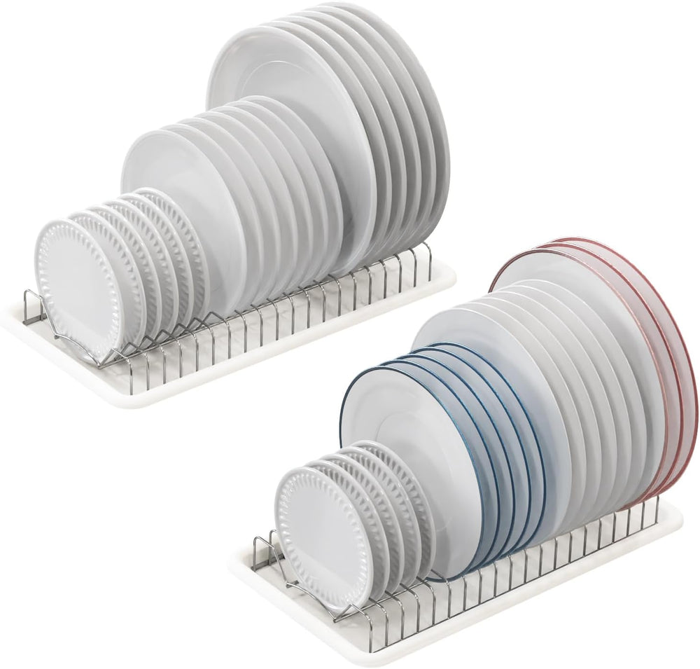 Simple Houseware 2 Pack Stainless Steel Plate Drying Rack