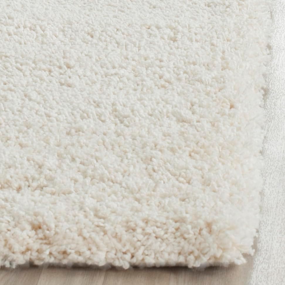 SAFAVIEH Milan Shag Collection Runner Rug - 2' x 6', Ivory, Solid Des...