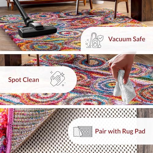 nuLOOM Kindra Multicolor Abstract Power Loomed Area Rug, 7' x 9'