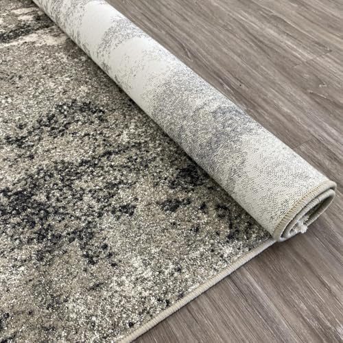 LUXE WEAVERS Abstract Fringed Area Rug Gray 5x7