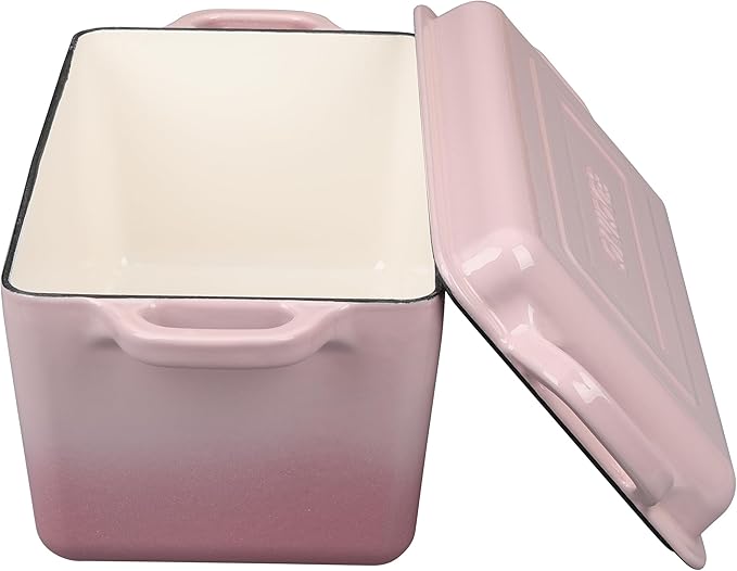 EDGING CASTING Enameled Cast Iron Dutch Oven, Oblong Bread Oven