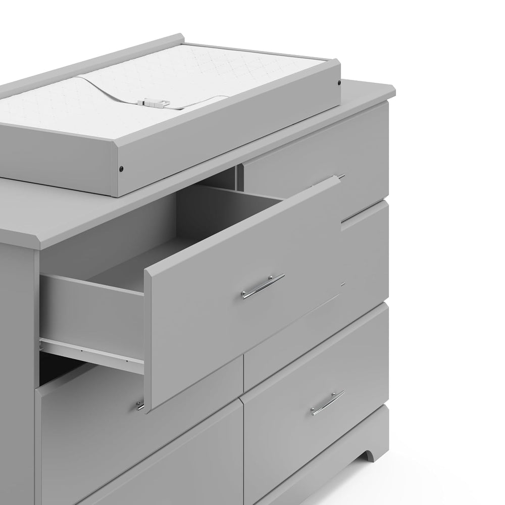 Storkcraft Brookside 6 Drawer Dresser, Pebble Gray