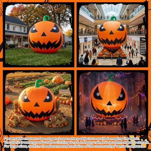 15FT Halloween Inflatables Pumpkin Decorations with 750W Air Blower