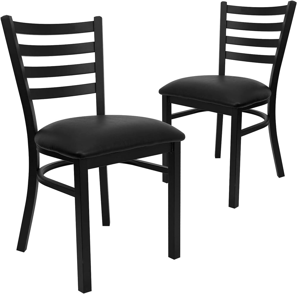 Flash Furniture Hercules Series Commercial Ladder Back Restaurant Chairs, Mod...