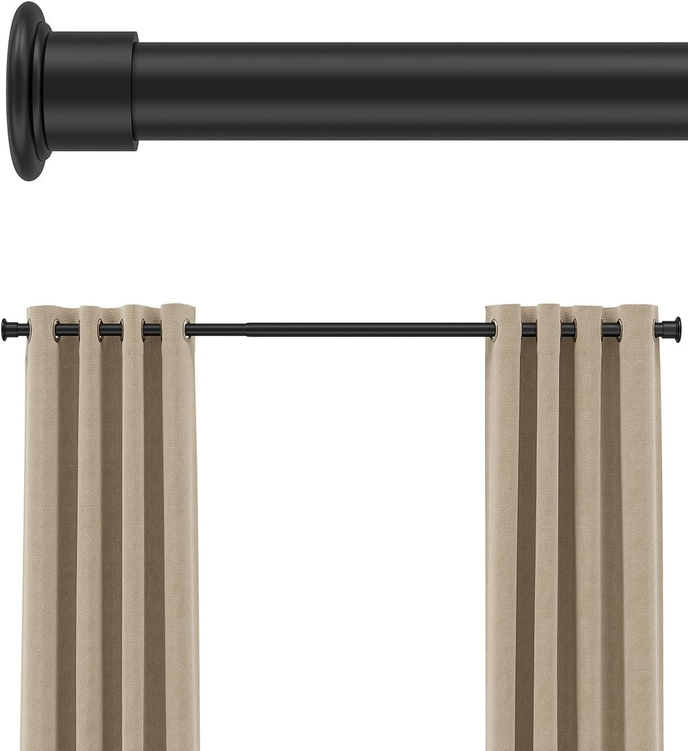 Tension Curtain Rod by EZFurni, 42-123 in, Curtain Rods No Drilling