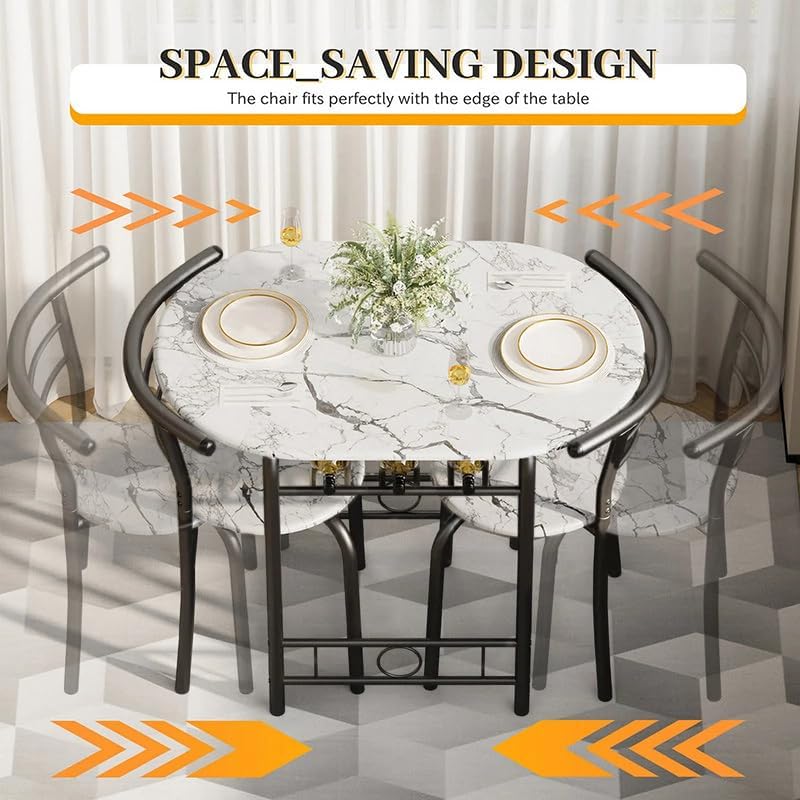 Shahoo 3-Piece Wooden Dining Table Set, Kitchen Breakfast Nook Sets with 2 Ch...