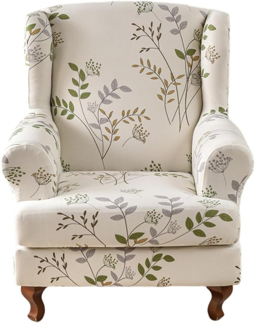 KRFOONN Stretch Wing Chair Slipcovers 2 Piece Wingback Chair Covers, A20