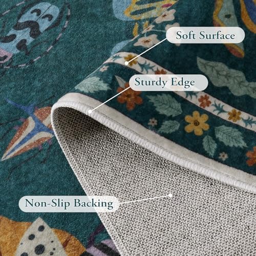 Lahome Insect 5x7 Area Rugs, Soft Bug Washable Rugs for Bedroom Living Room