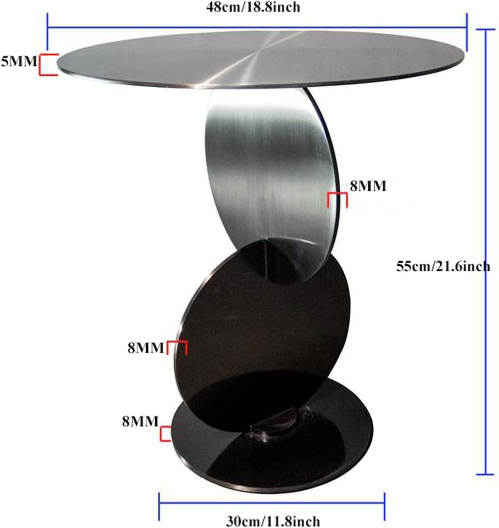 End Tables Small Round Side Table, Modern Metal End,Bedside Nightstand Coffee...