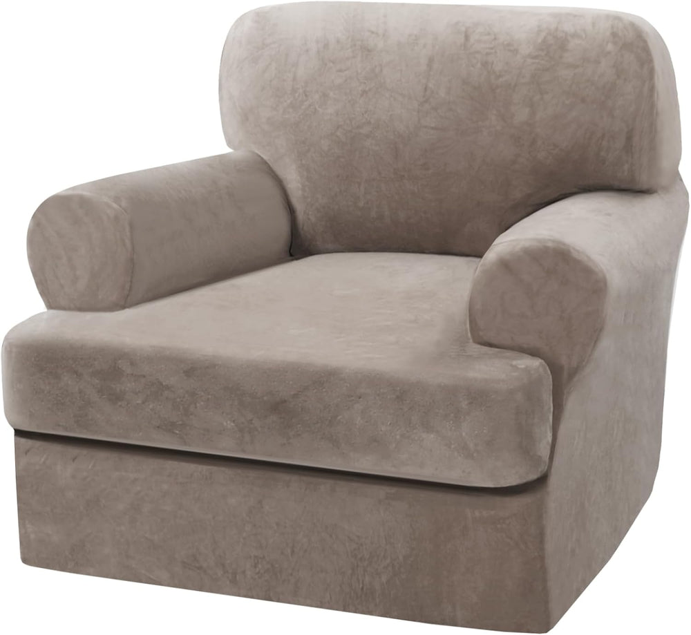 H.VERSAILTEX Sofa Cover 2 Piece Armchair Slipcovers Thick Velvet Couch Cover ...