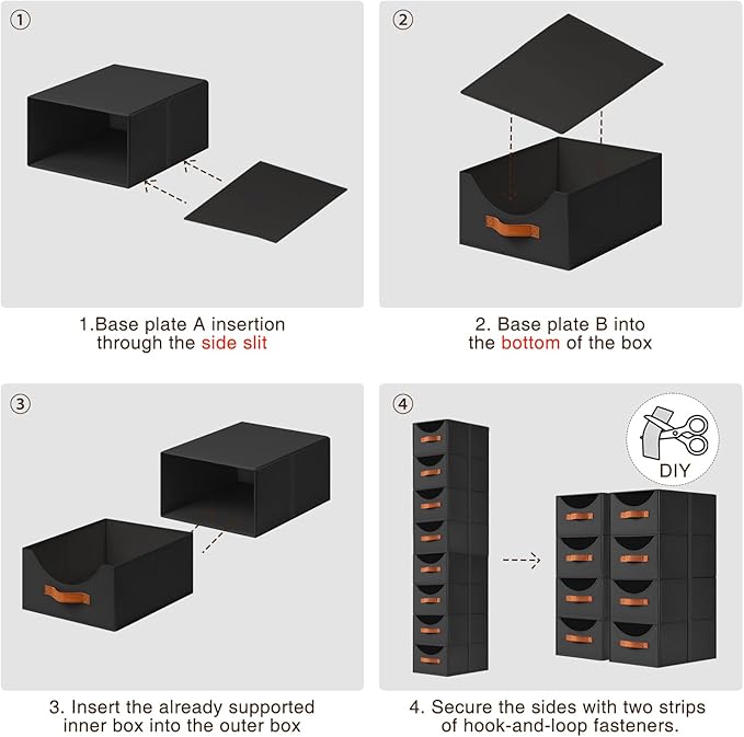 Homsorout Stackable Storage Drawers
