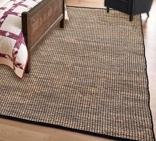 Chardin home 5x7 Jute Cotton Handwoven Area Rug | Braided Boho Farmhouse Rug ...