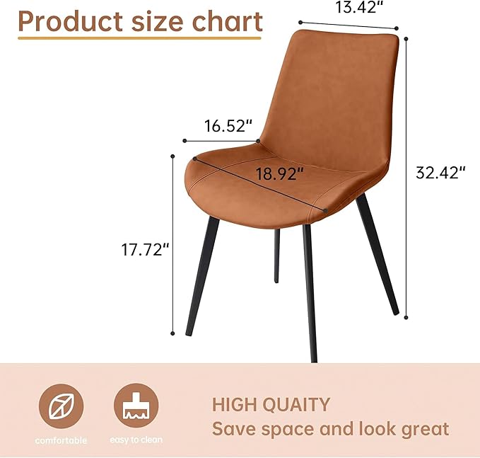Dining Chairs Set of 4, Modern Kitchen & Dining Room Chairs, Upholstered ...