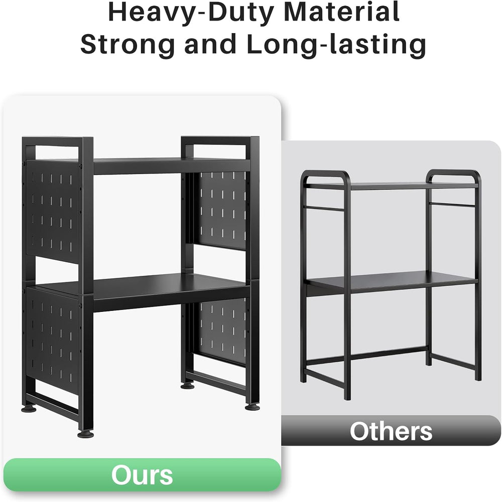 Microwave Stand, 3-Tier Expandable(17.4"- 27.4") Heavy Duty Adjusta...